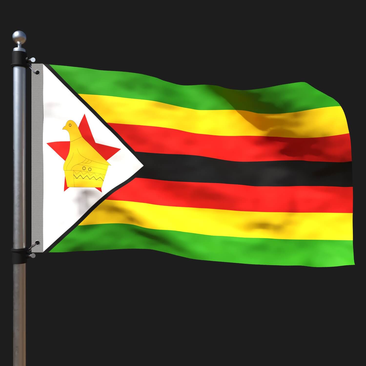 Flag of Zimbabwe 3D Model by ERTAN ZORLU