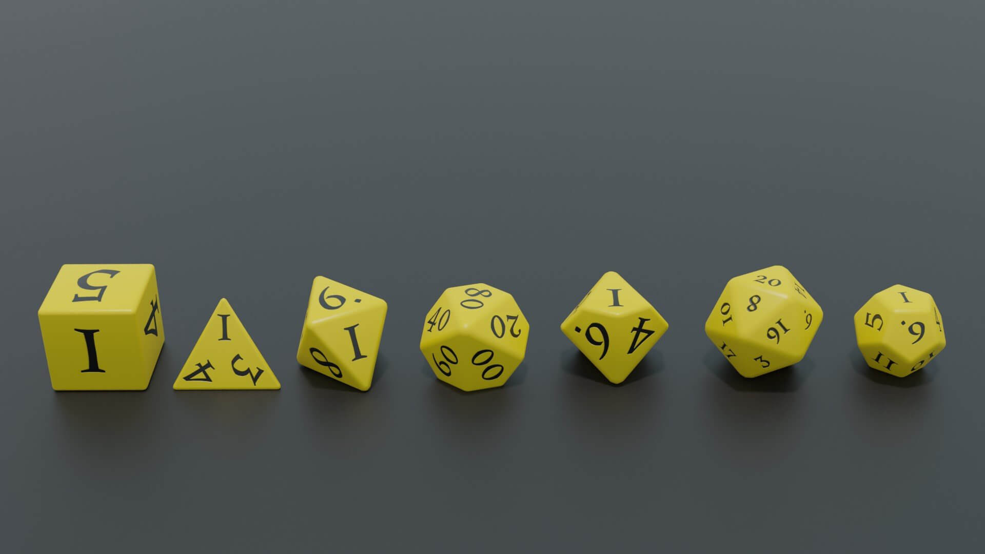 RPG Dice Asset Yellow 3D Model by estchho