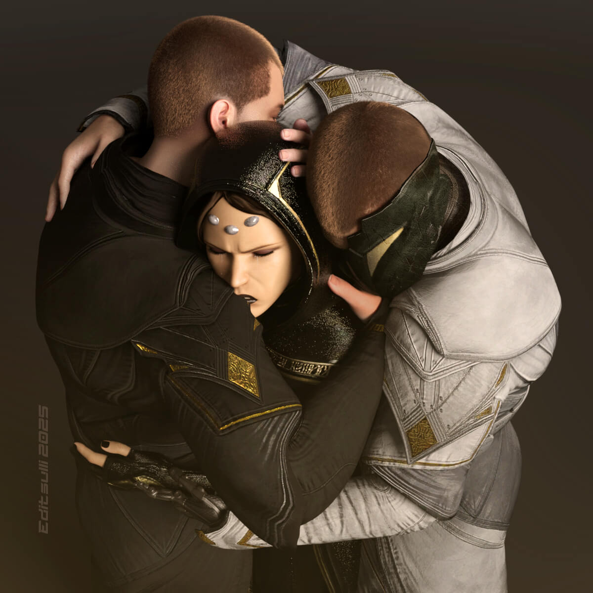 Siblings 3D Render, Digital Art by ESulli
