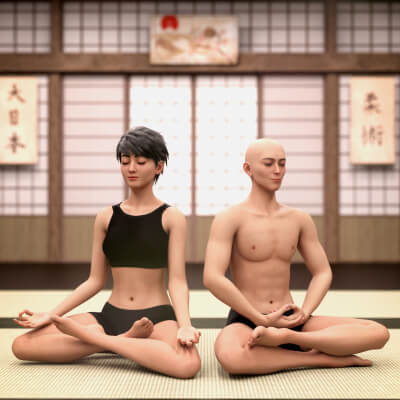 Meditation Poses for Genesis 9 and 8 Female and Male