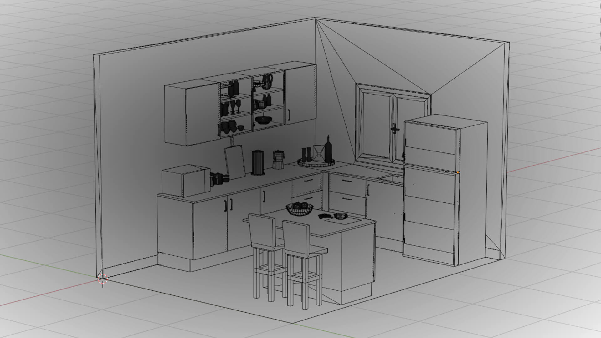 Doll Kitchen 3D Model by Evelyns 3D Creations