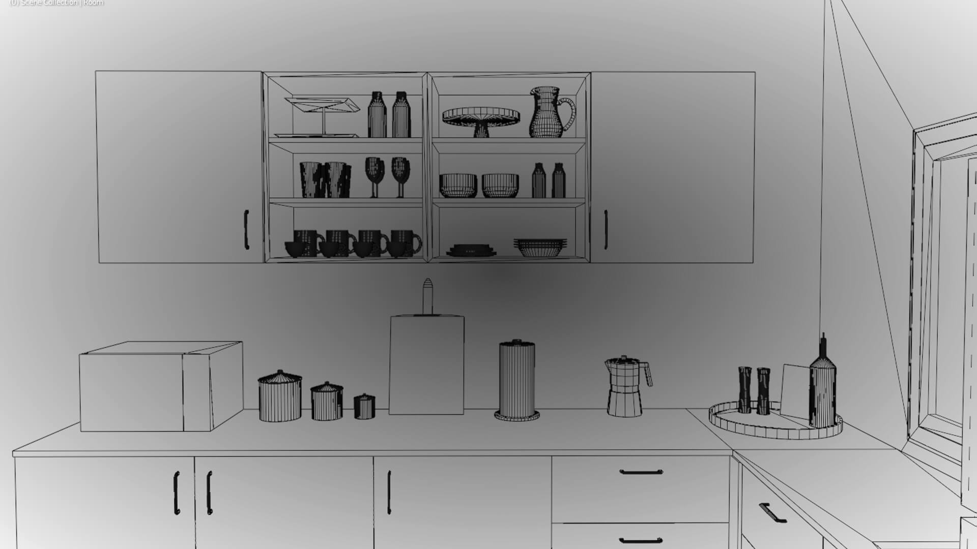 Doll Kitchen 3D Model by Evelyns 3D Creations