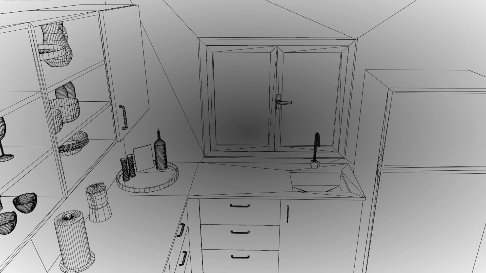 Doll Kitchen 3D Model by Evelyns 3D Creations