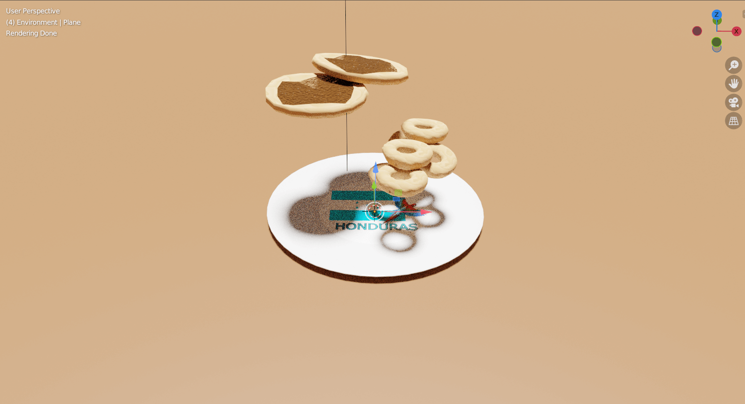 Honduran Tustacas and Rosquillas Animations 3D Model 3D Render