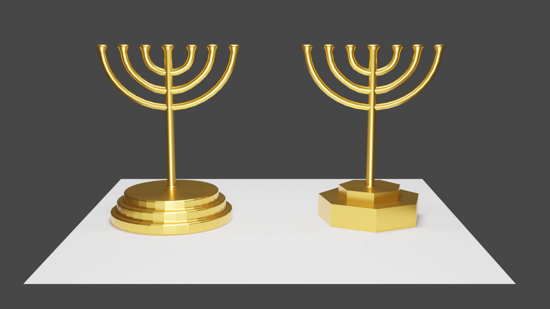 Menorahs/Lampstand 3D Model by Evelyns 3D Creations