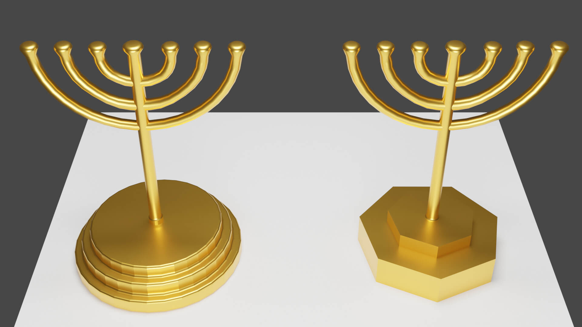 Menorahs/Lampstand 3D Model by Evelyns 3D Creations