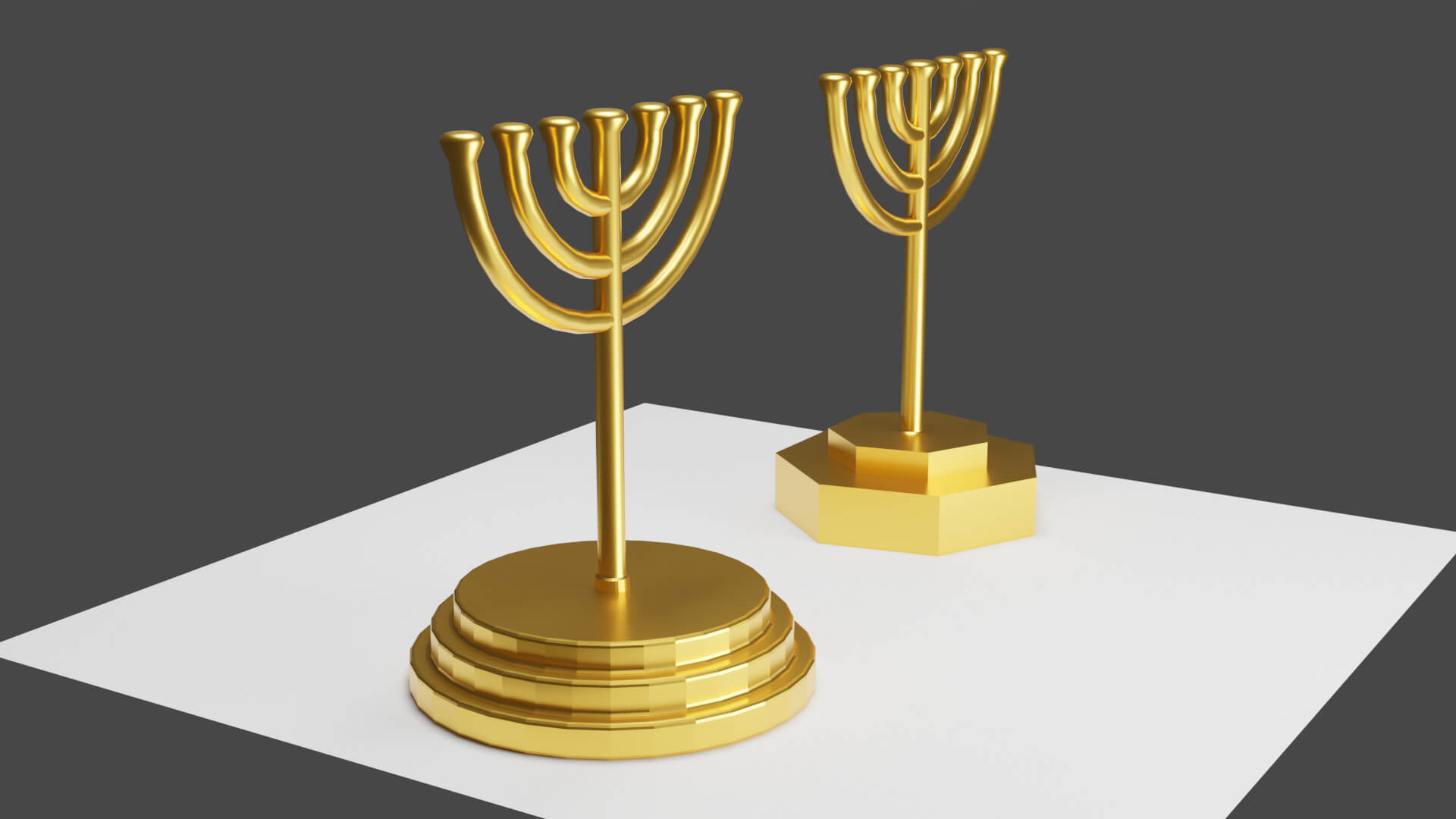 Menorahs/Lampstand 3D Model by Evelyns 3D Creations