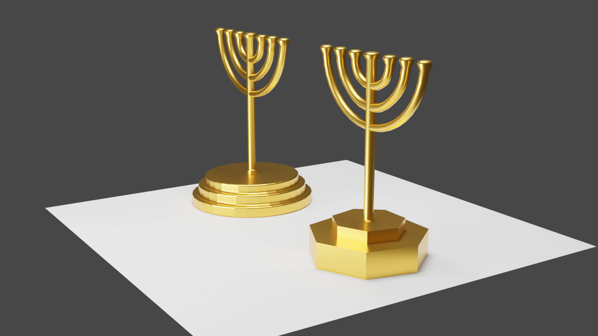Menorahs/Lampstand 3D Model by Evelyns 3D Creations