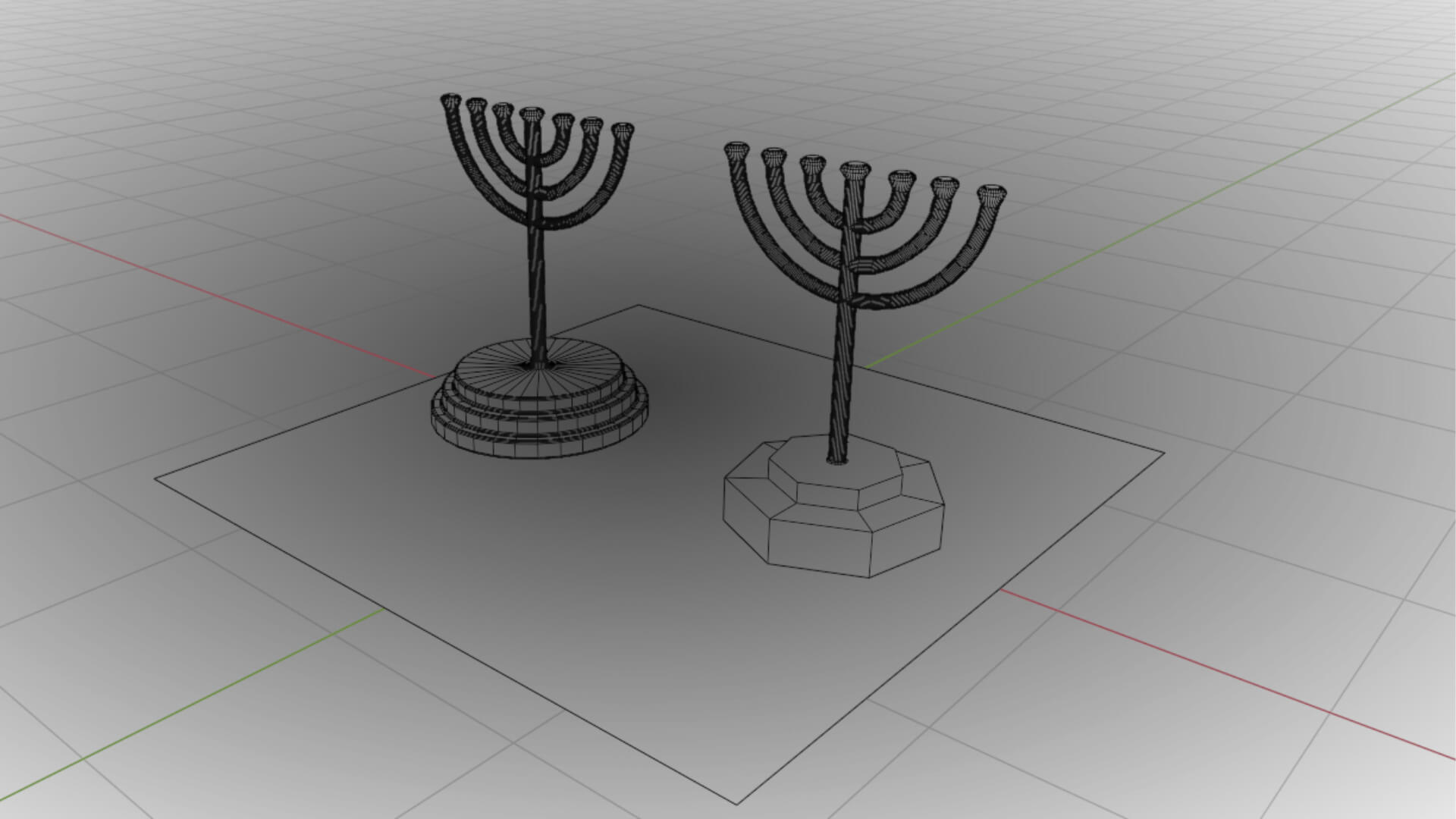 Menorahs/Lampstand 3D Model by Evelyns 3D Creations