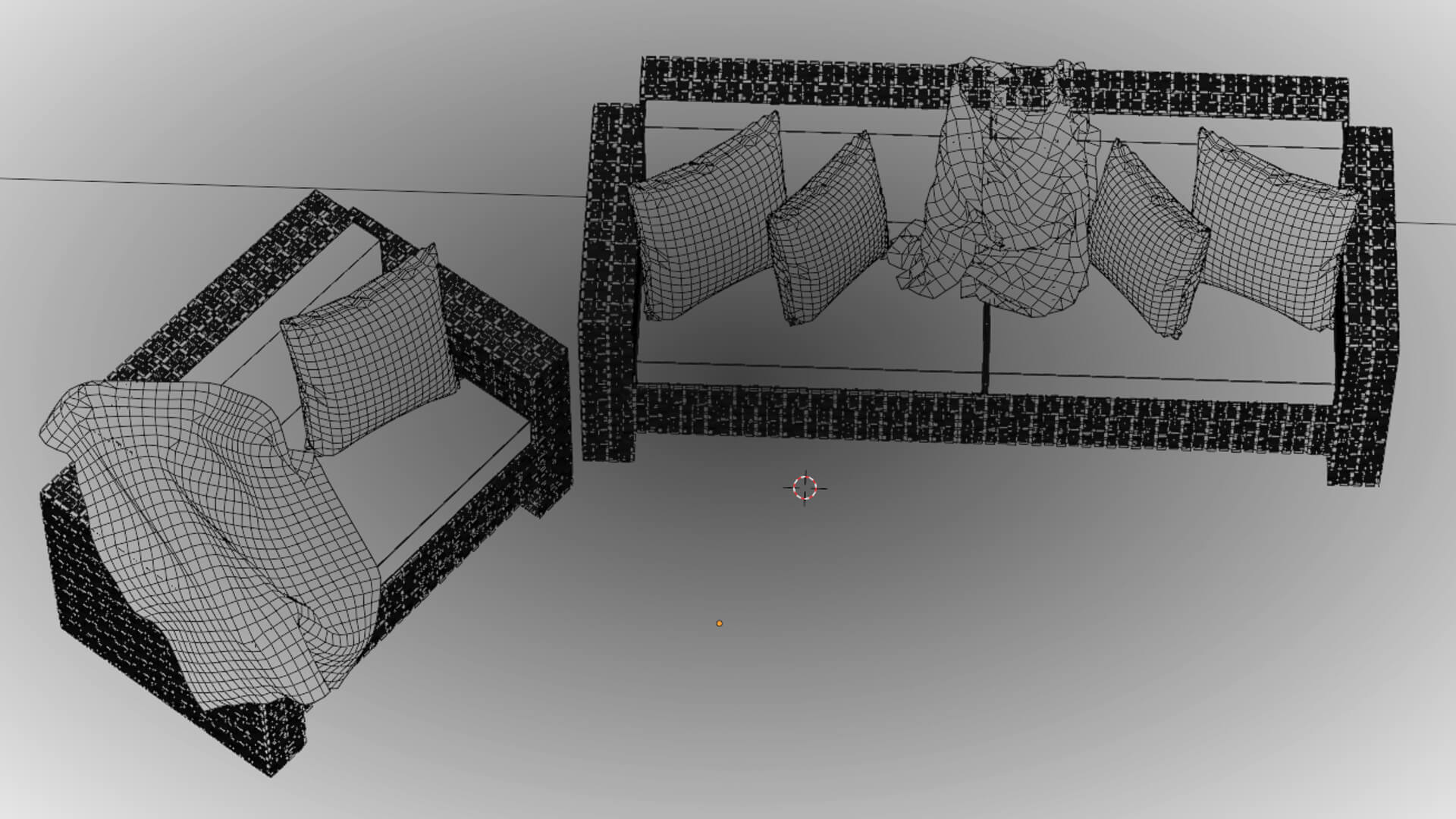 Wicker Sofa Set - 3D Model by Evelyns 3D Creations