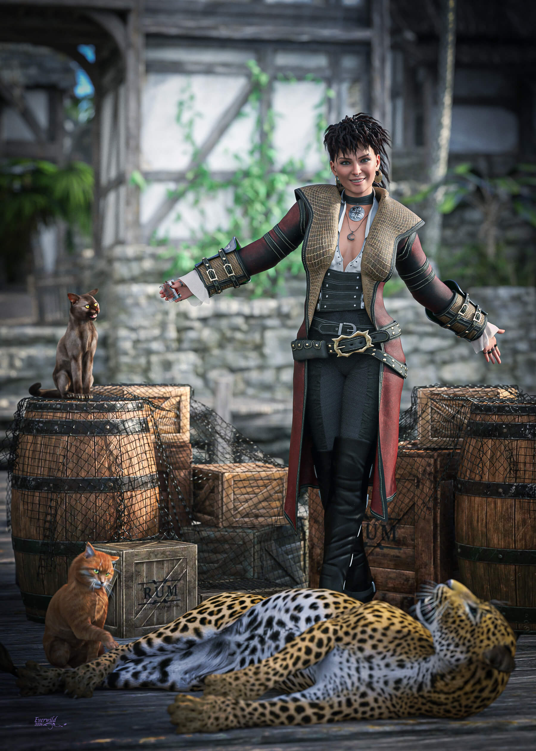Cats Not Included... 3D Render, Digital Art by Everwild