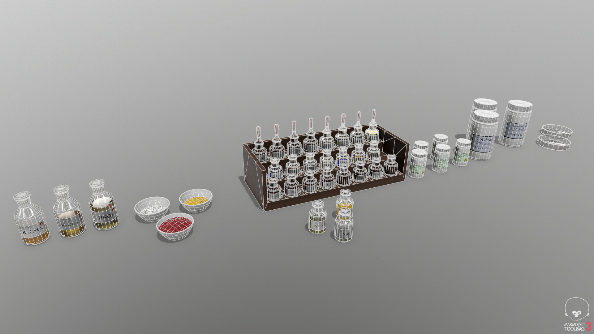 Laboratory Reagents PBR 3D Model by Evrika