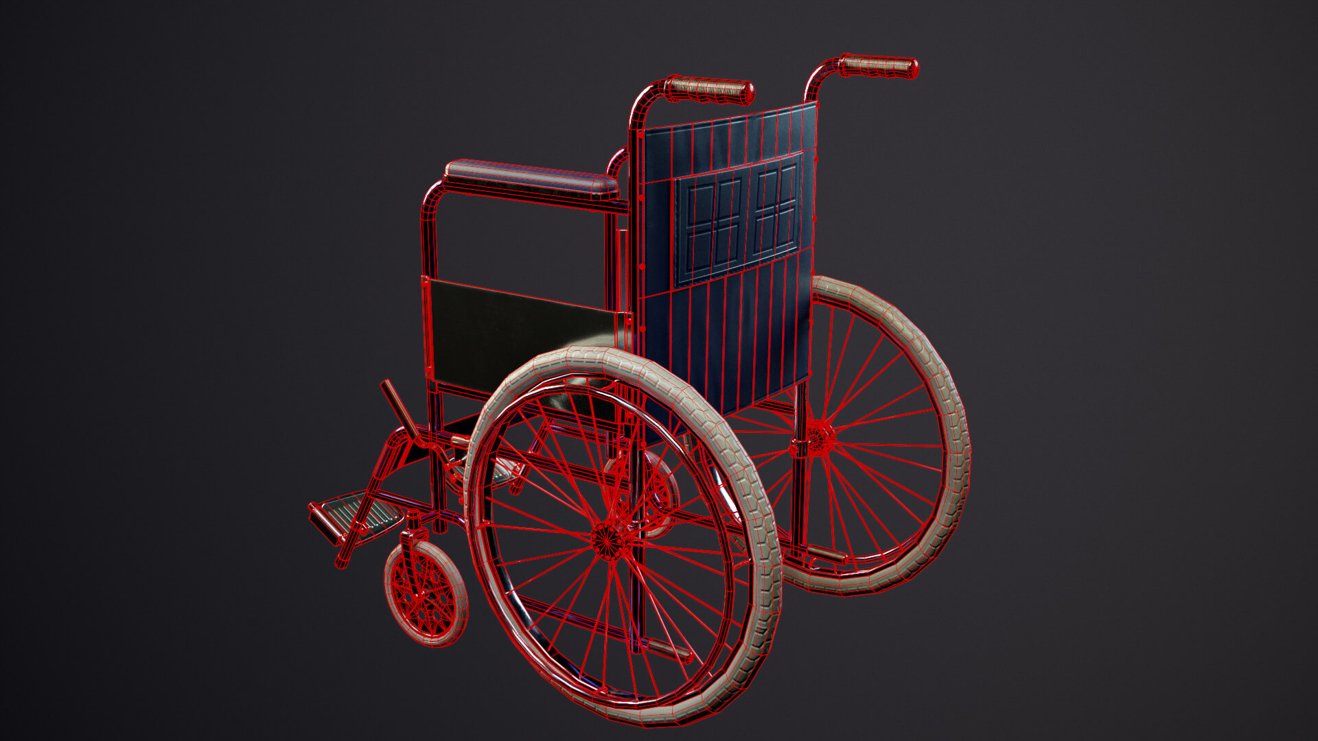 Medical Wheelchair PBR 3D Model by Evrika