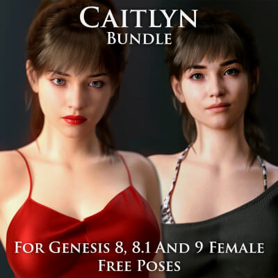 E3D Caitlyn Bundle for Genesis 8 8.1 & 9 Female