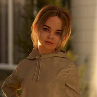 E3D Elita Kid for Genesis 8 &amp 8.1 Female