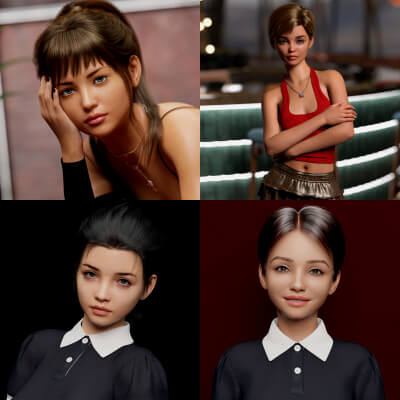 E3D Cute School Girl Bundle &ndash Genesis 9