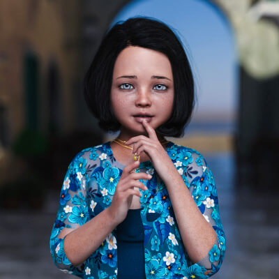 E3D Lucia Kid for Genesis 8 and 8.1 Female