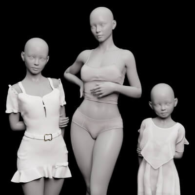 E3D Quine Morphs for Genesis 8 and 8.1 Female