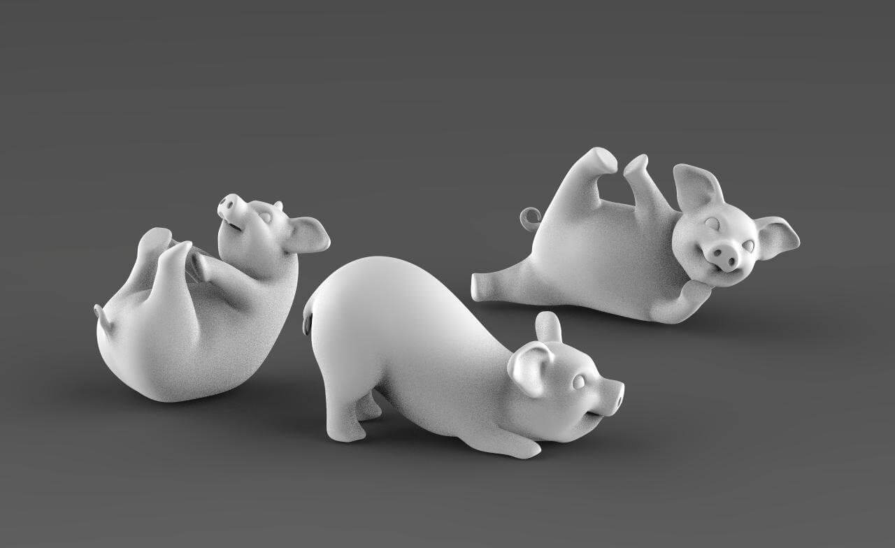Pigs - 3D Model by Explorer