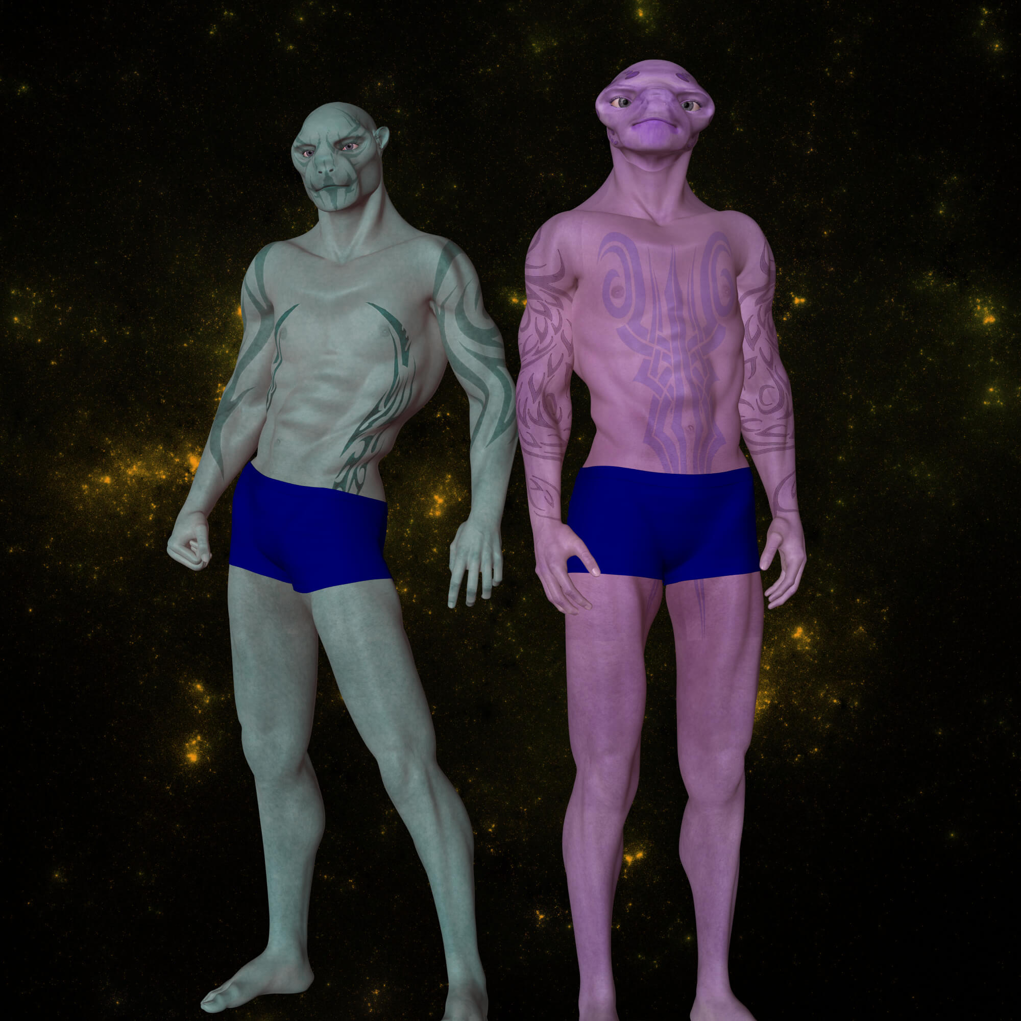 HiRamites Characters for Genesis - Free Daz Content by Ext3nd Studio