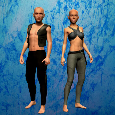 Wolfriders Shapes for Genesis 3 Male and Female