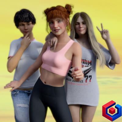 Young Teen Bundle for Genesis 8 Female