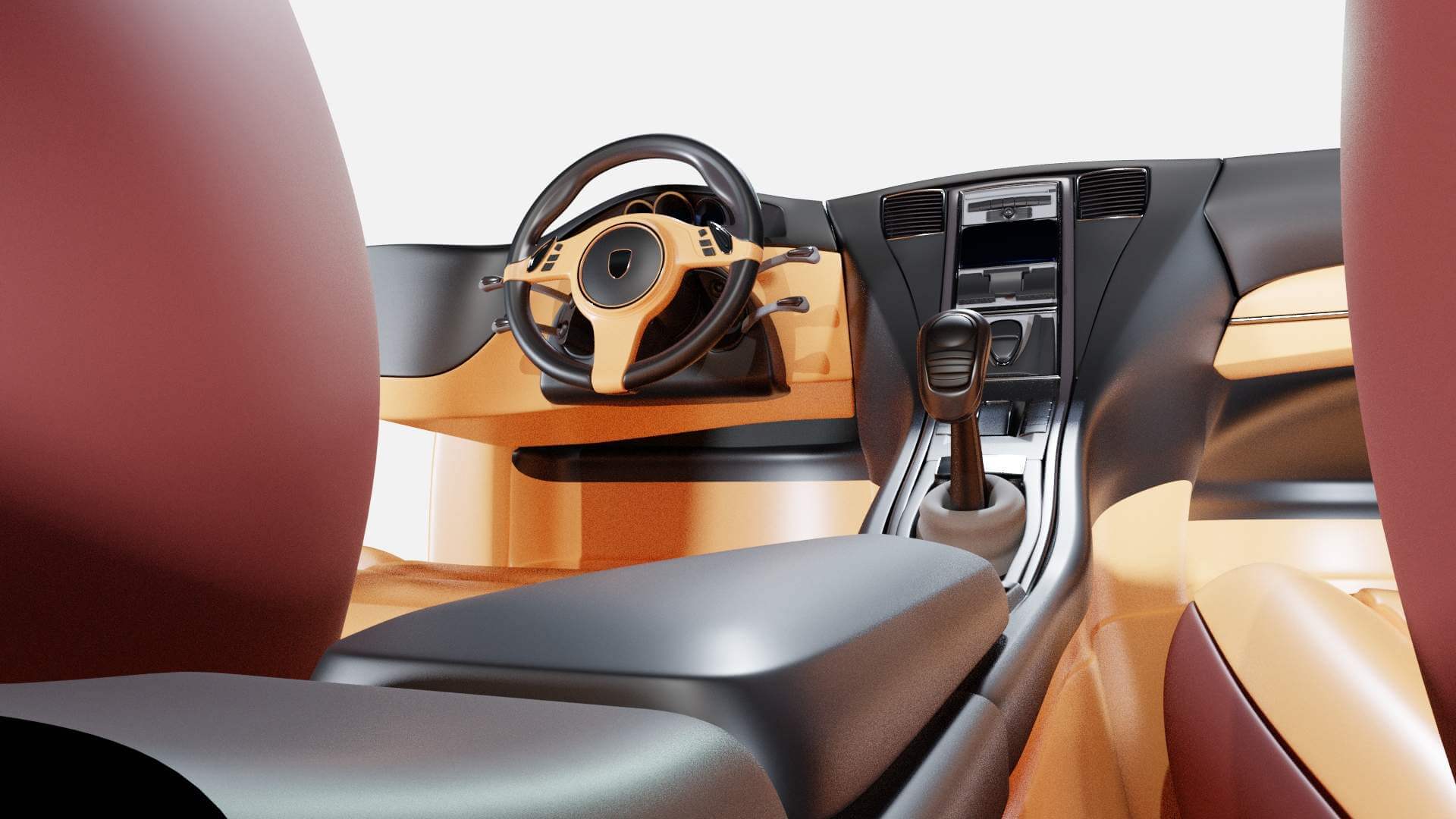Car Interior 3D Model by F540