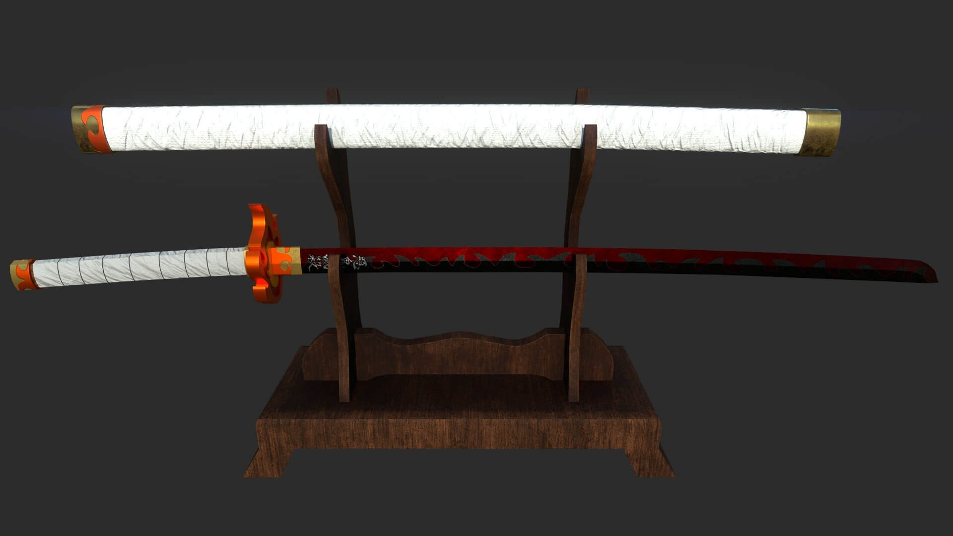 Kyojuro Rengoku Nichirin Kimetsu No Yaiba Demon Slayer 3d Model By Fabiano Batista