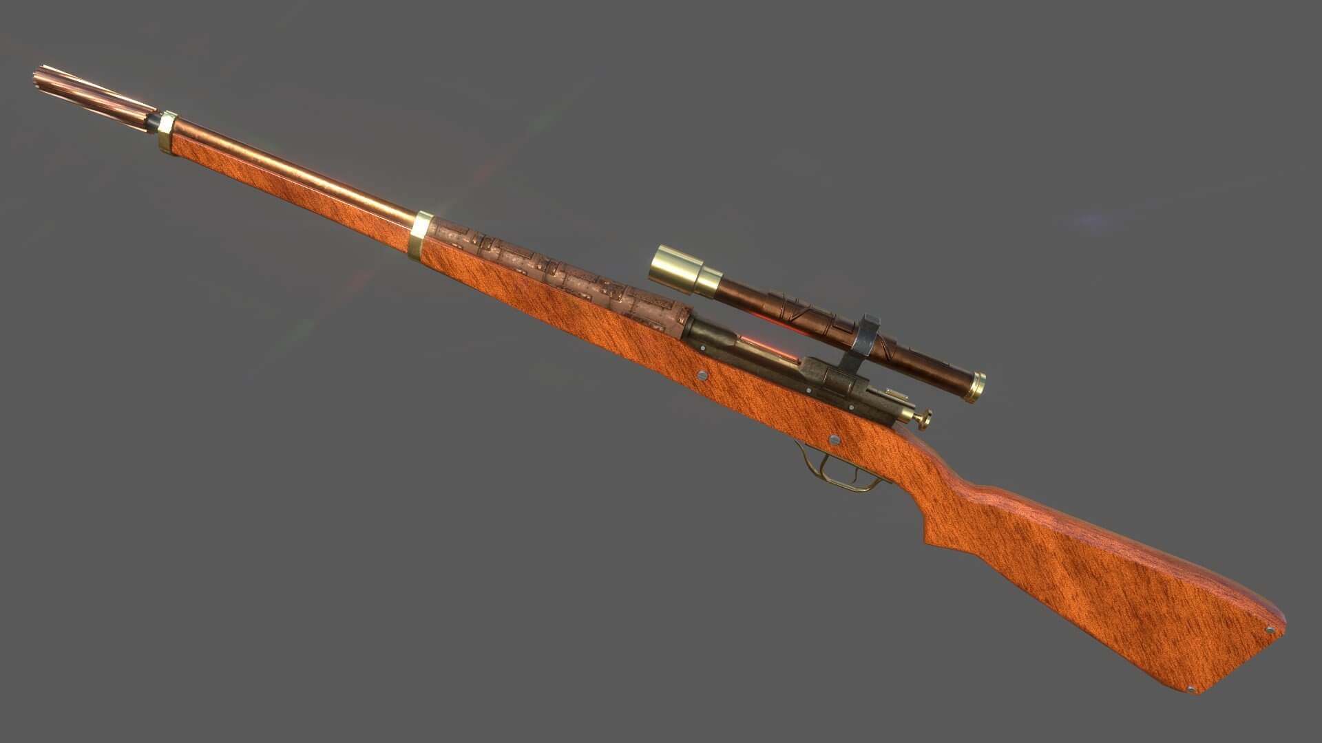 Steampunk Springfield 1903 Sniper Rifle - 3D Model by Fabiano_Batista