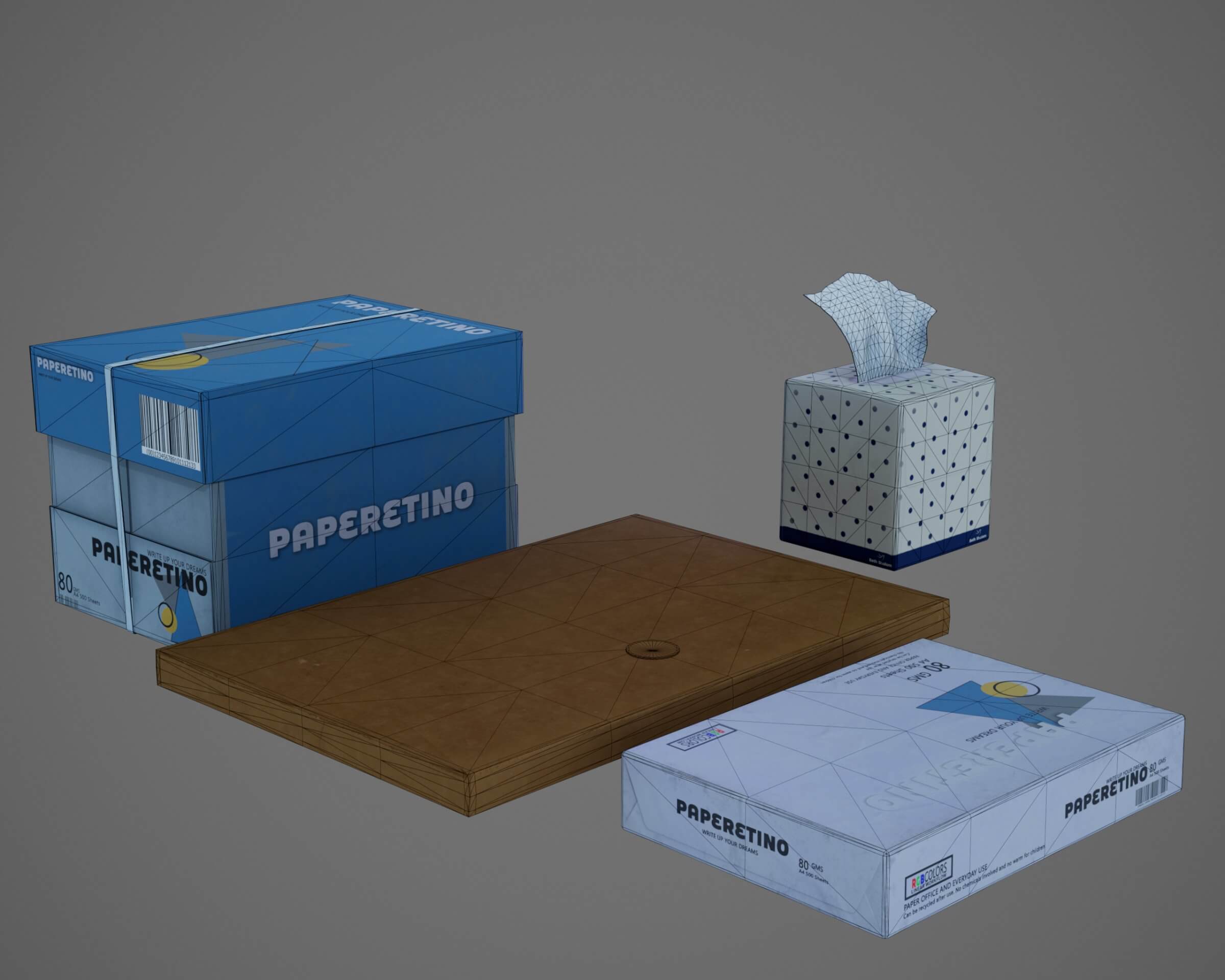 Paper Boxes Free 3D Model by Face The Edge