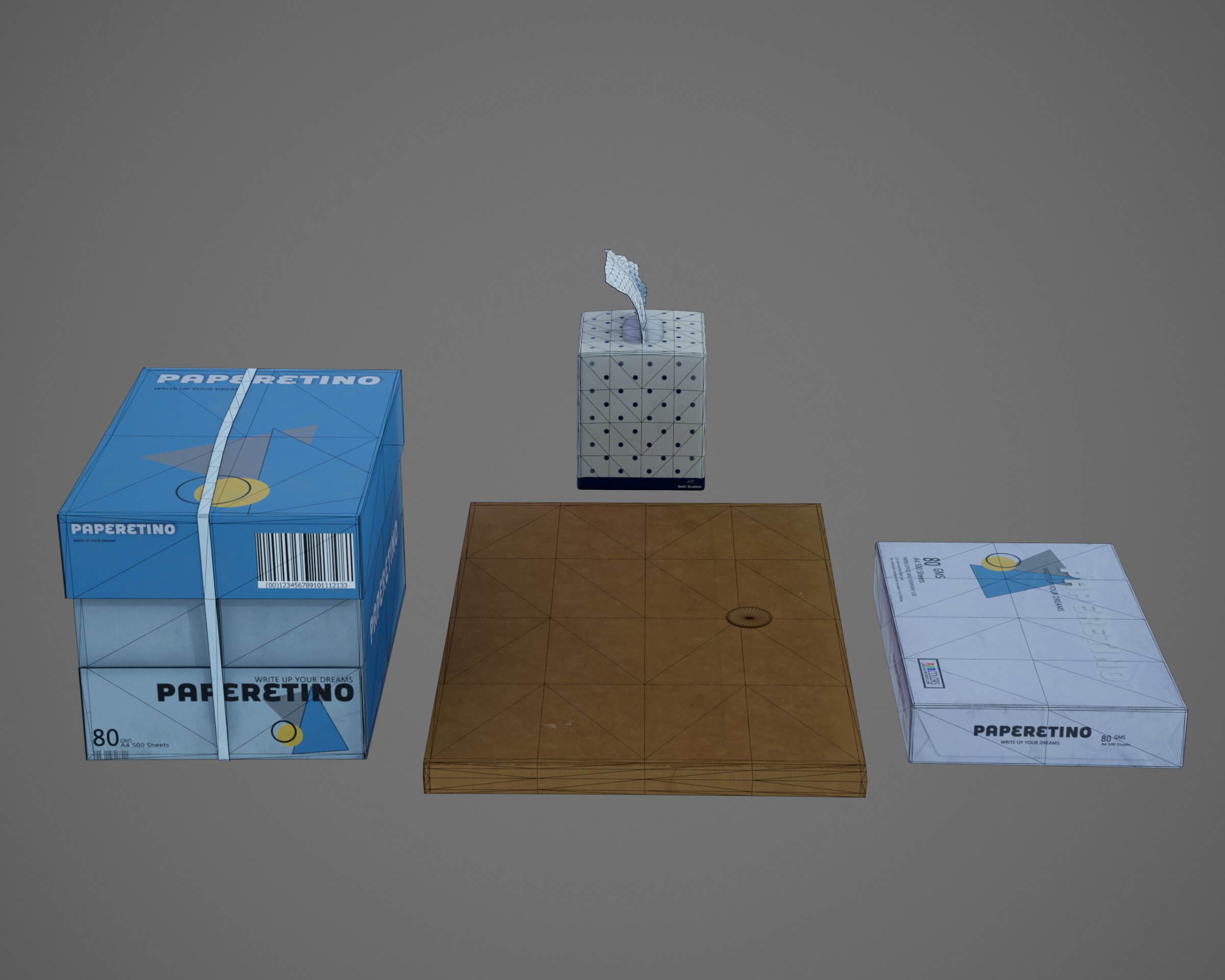 Paper Boxes Free 3D Model by Face The Edge