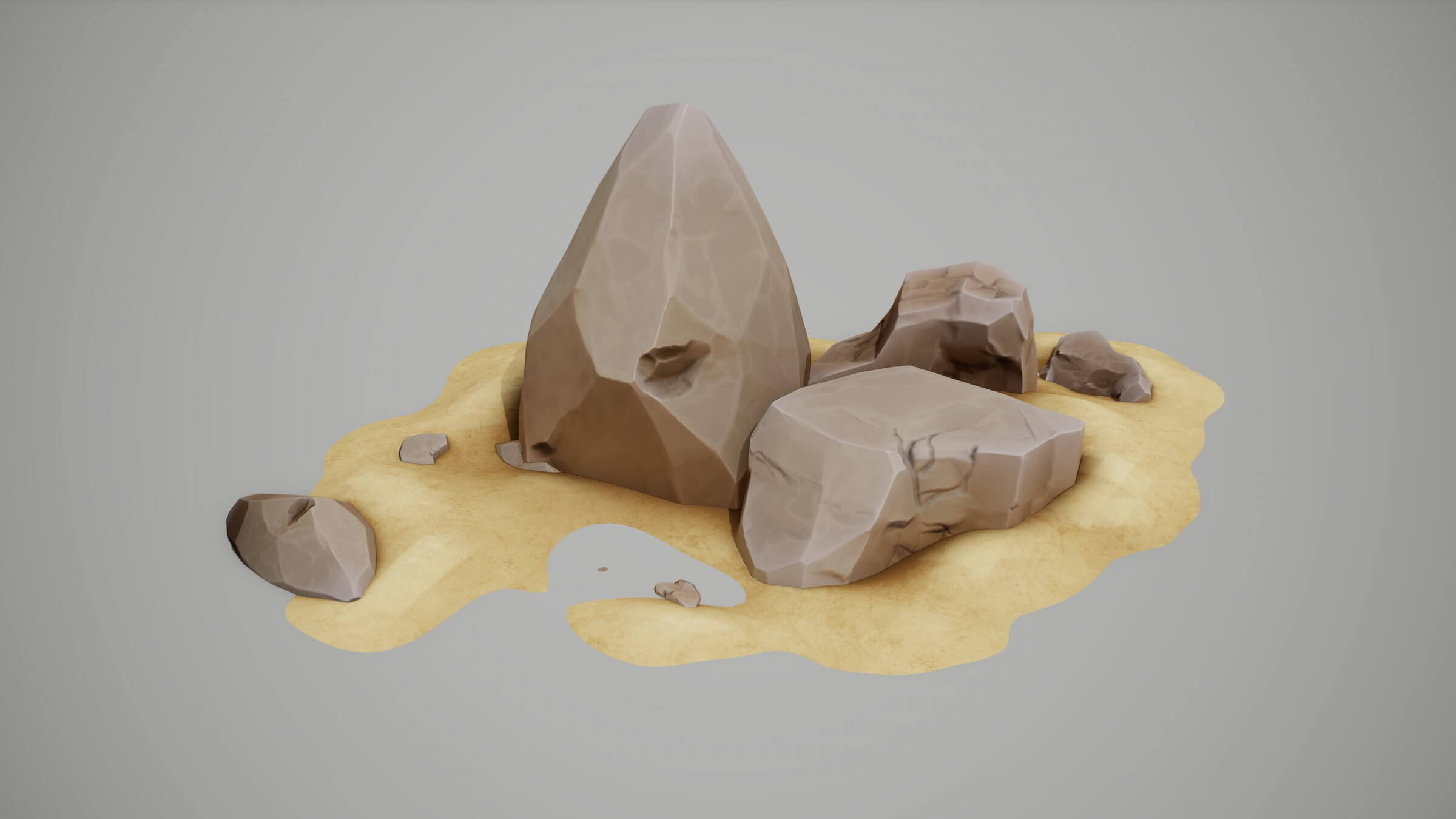 Stylized Rocks - 3D Model by Face The Edge