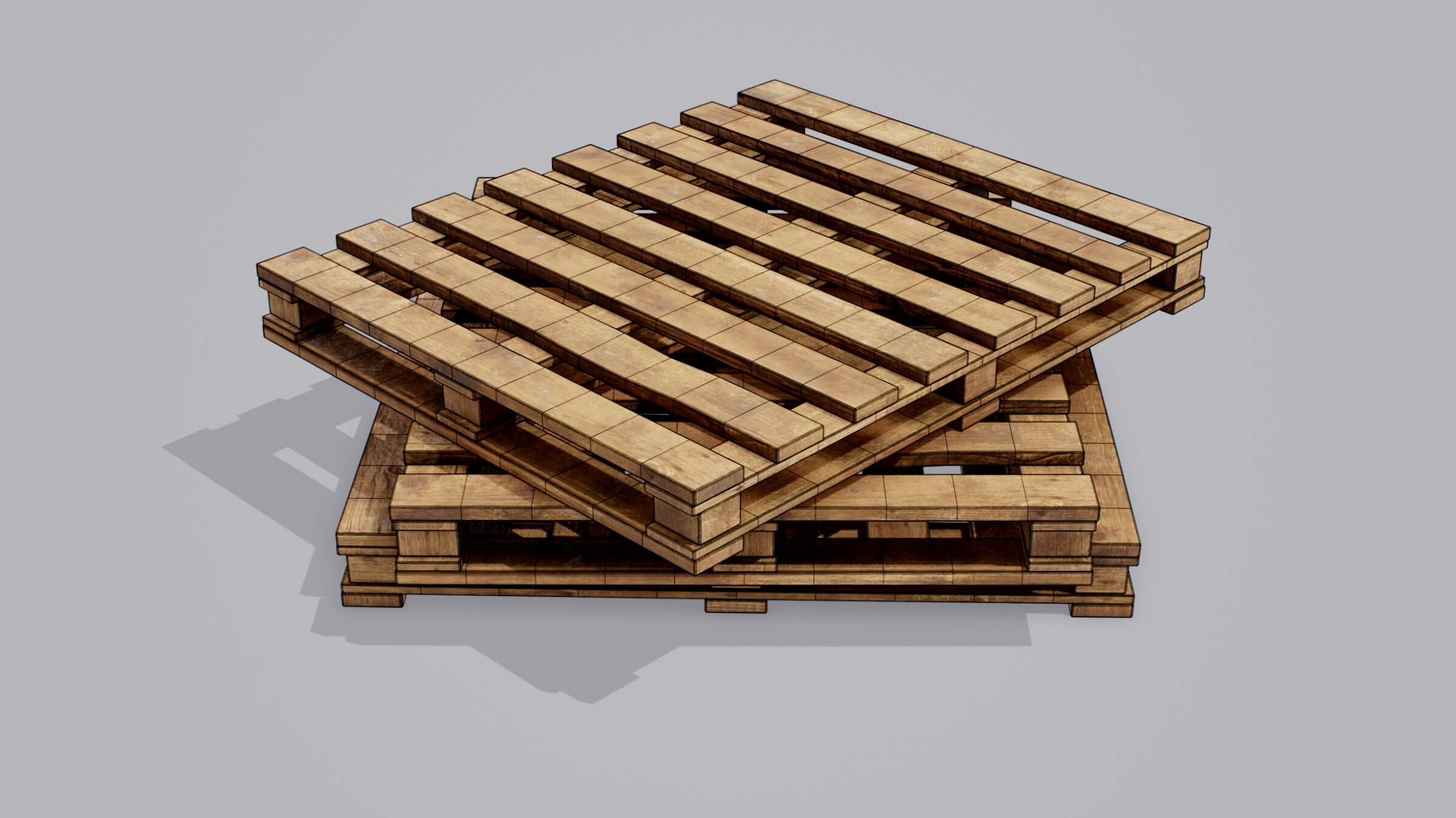 Wood Pallet Free 3D Model by Face The Edge