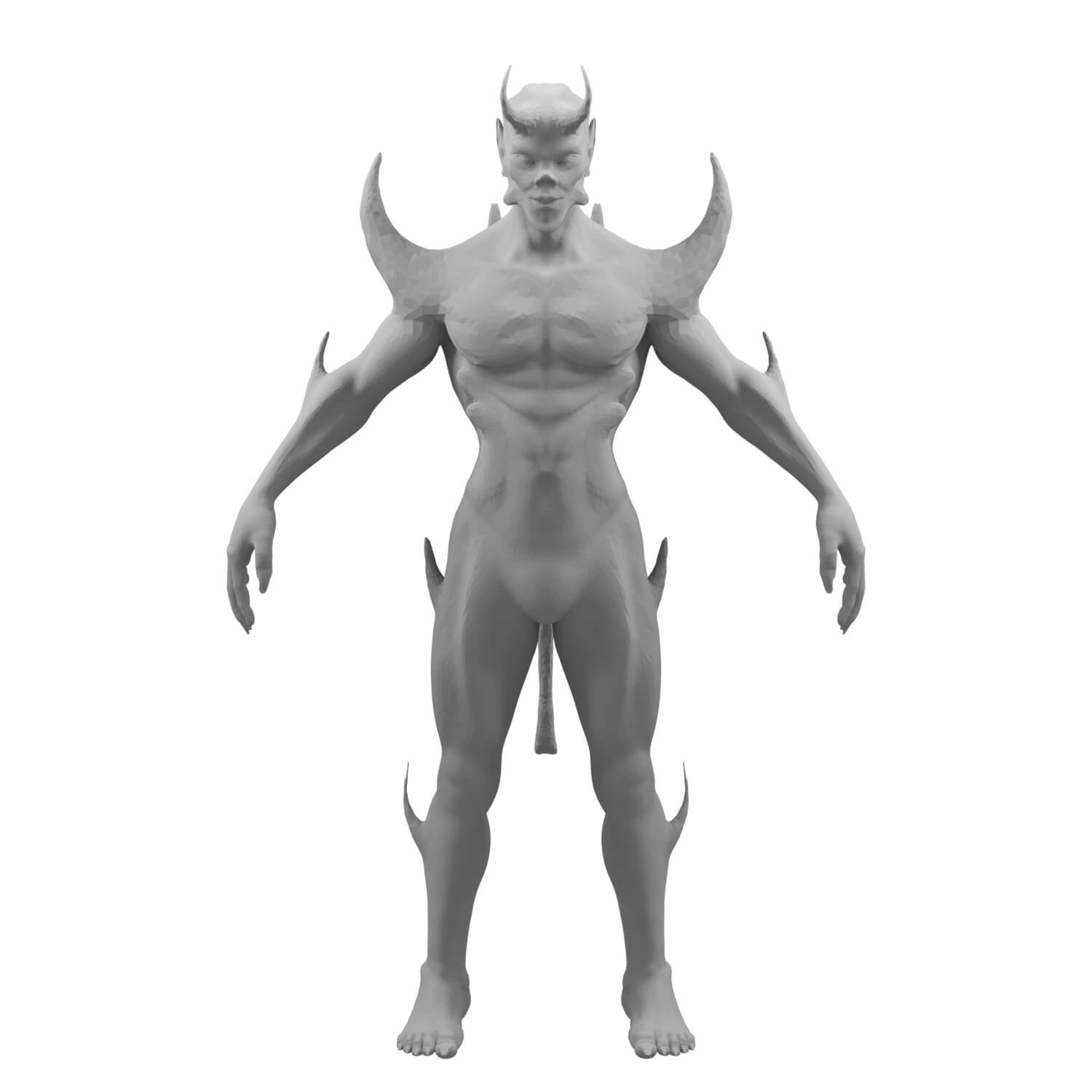 Demon 3D Print Model Game Ready by Faiqdesigner