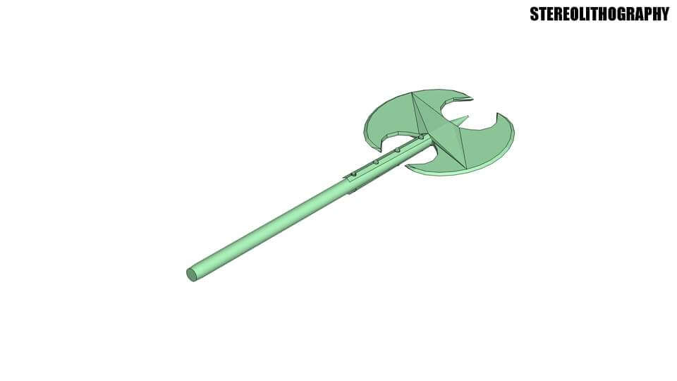 Double Headed Battle Axe 3d Model