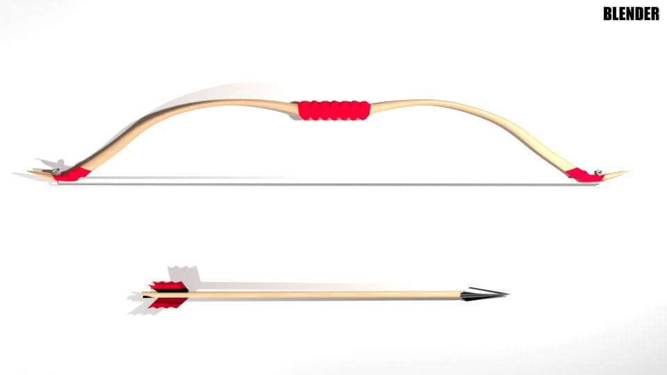 Reflex Bow & Arrow 3D Model by faizal3DX