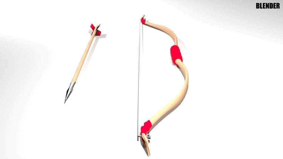 Reflex Bow & Arrow 3D Model by faizal3DX