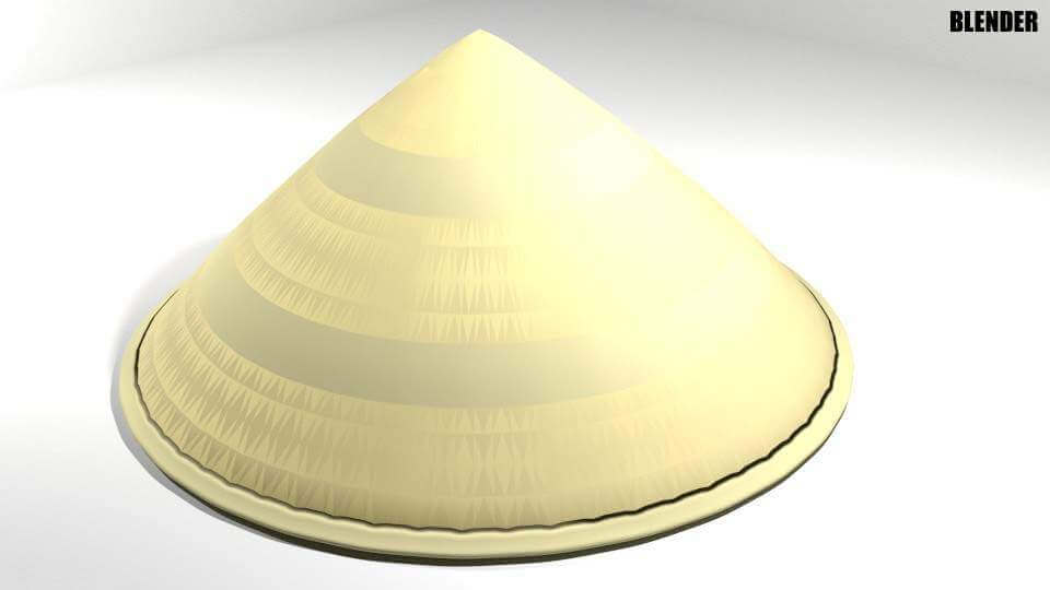 Conical Hat 3D Model by faizal3DX