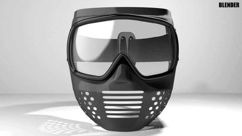 Paintball Face Mask 3D Model by faizal3DX