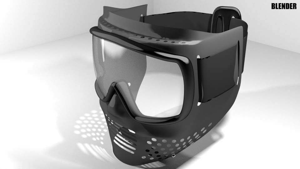 Paintball Face Mask 3D Model by faizal3DX