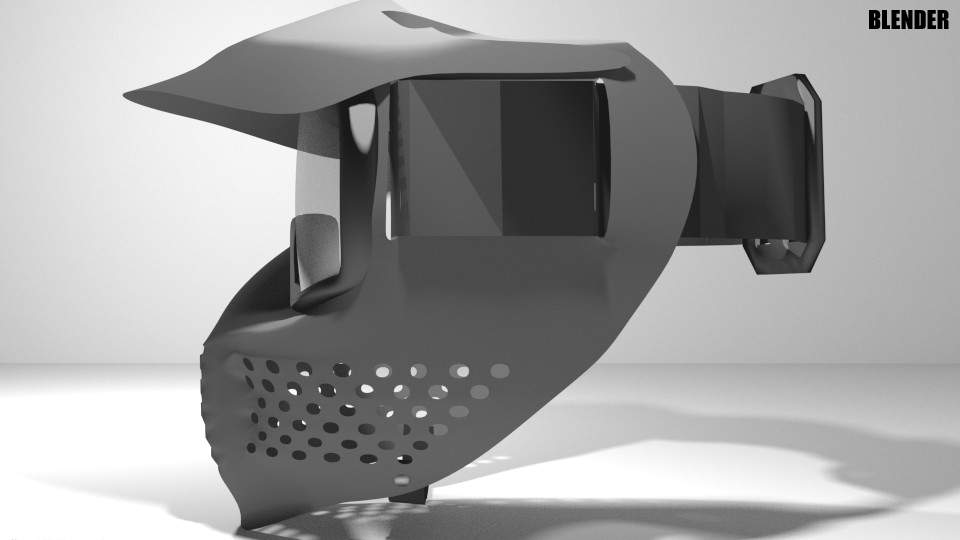 Paintball Face Mask 3D Model by faizal3DX