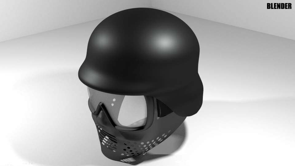 Paintball Face Mask 3D Model by faizal3DX