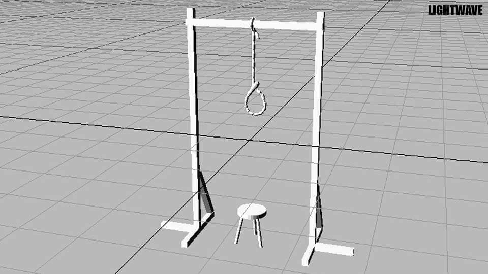 Gallows Hanging Device 3D Model by faizal3DX
