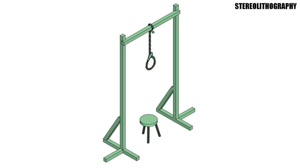 Gallows Hanging Device 3D Model by faizal3DX