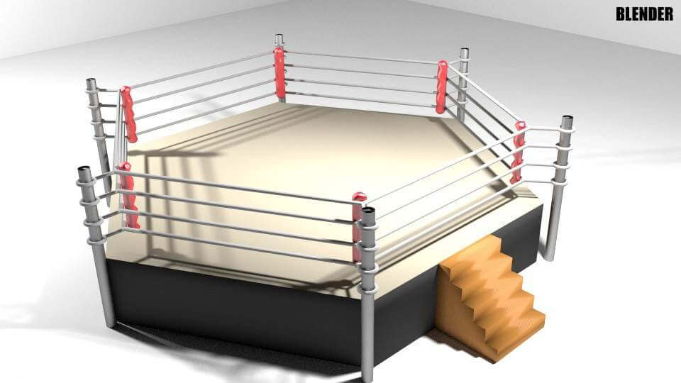 Hexagonal Ring Arena 3D Model by faizal3DX