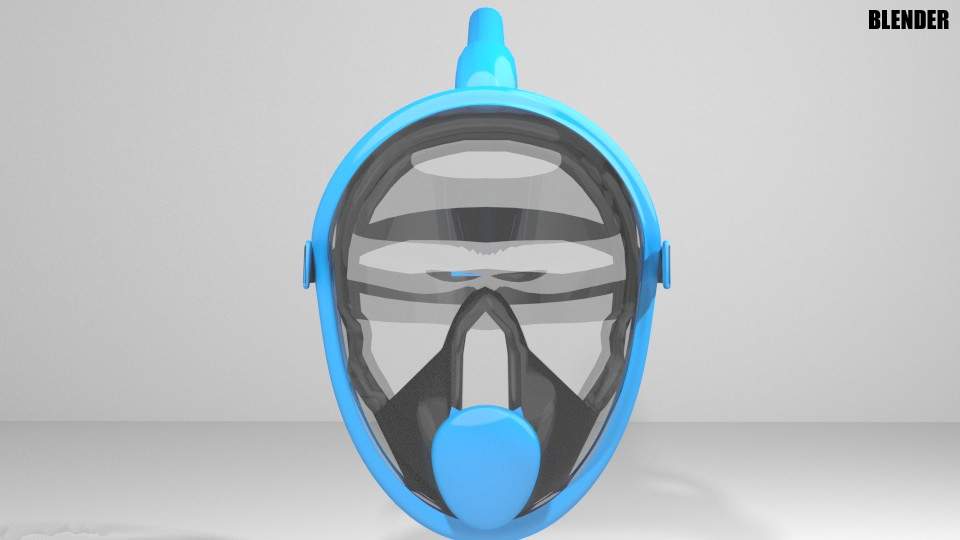 Scuba Diver Mask 3D Model by faizal3DX