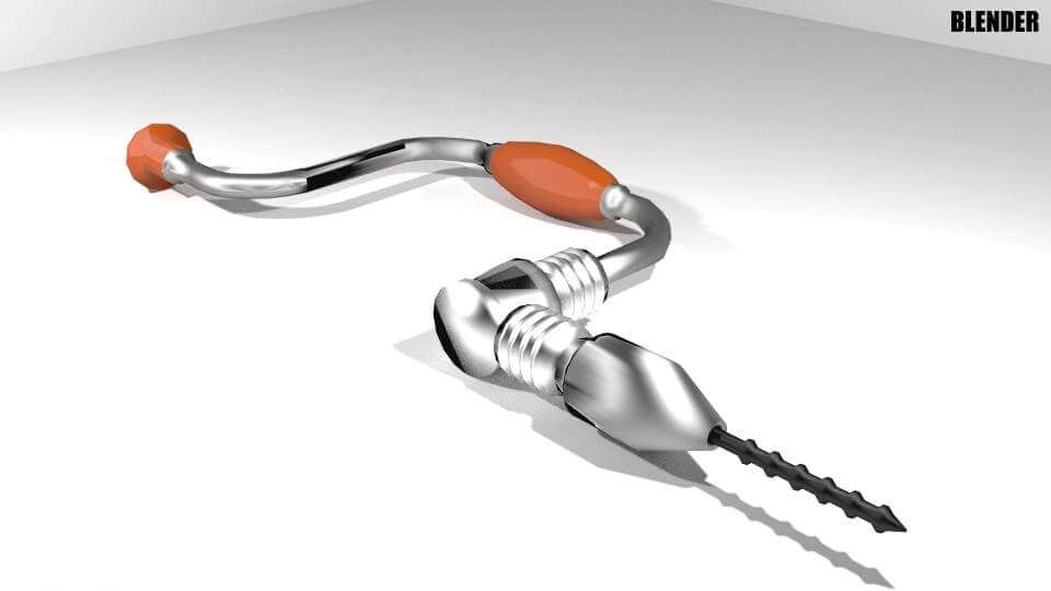 Woodworking Brace (Hand Drill) 3D Model by faizal3DX