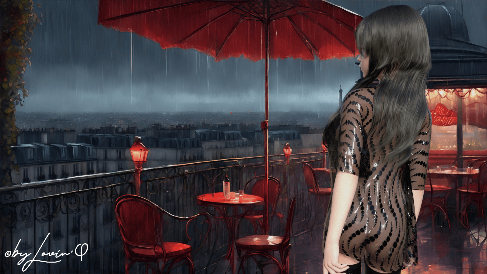 One night in Paris 3D Render RenderHub Gallery