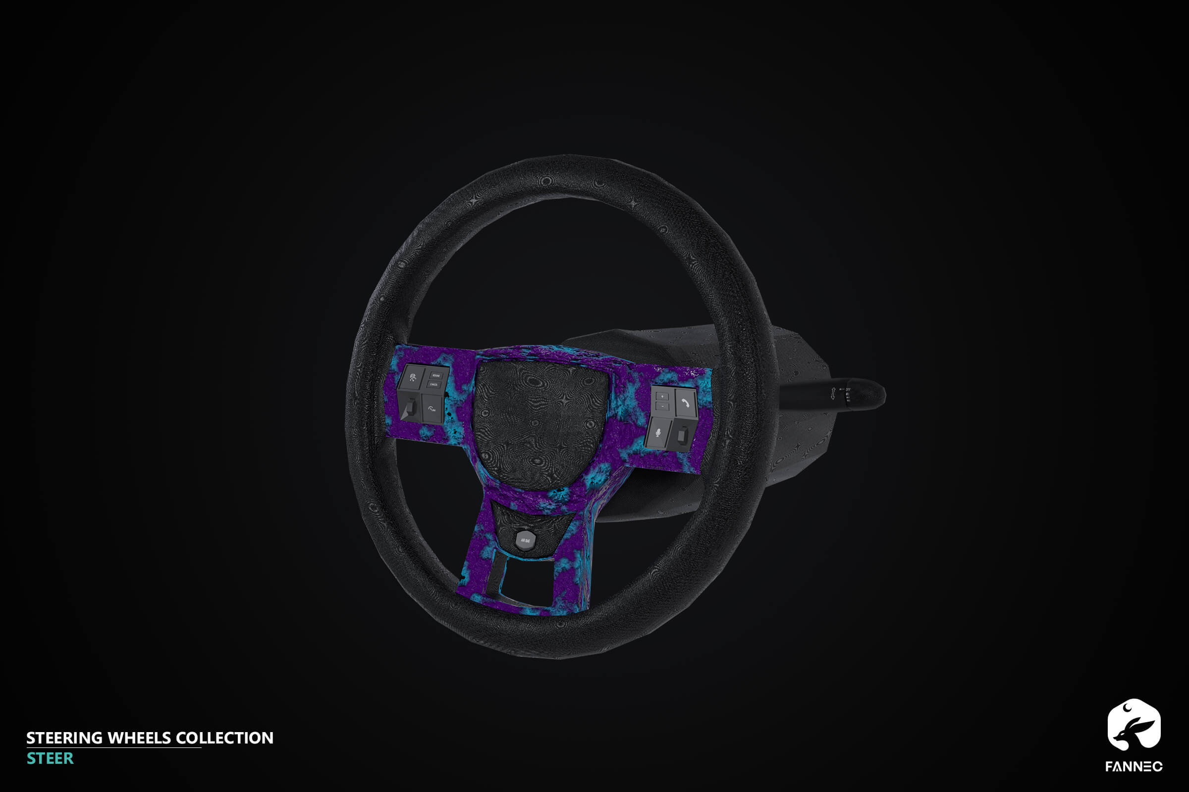 Steering Wheel Rasterize Steer - Steering Wheels Collection - All Formats 3D Model by FANNEC