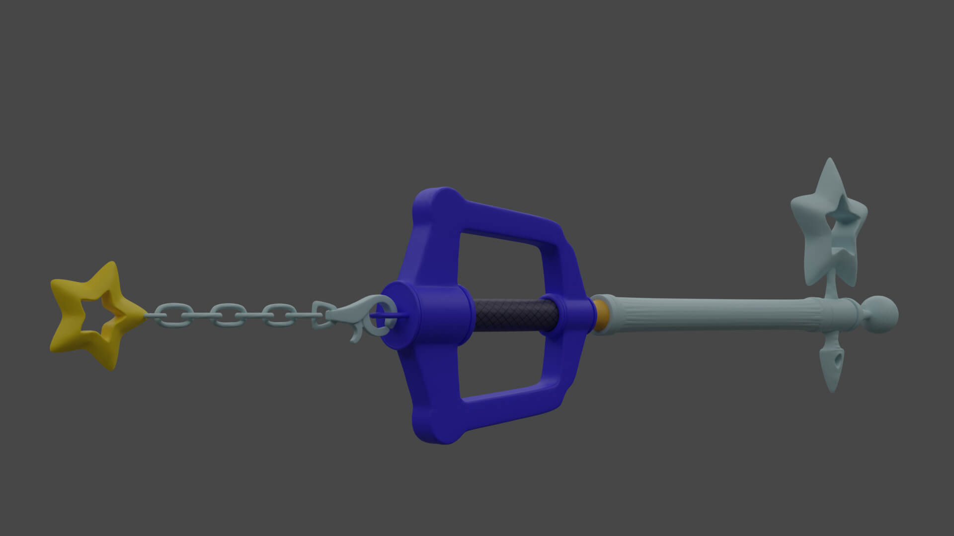 Kingdom Hearts Keyblade Starlight Weapon 3D Model by Fantasticlion